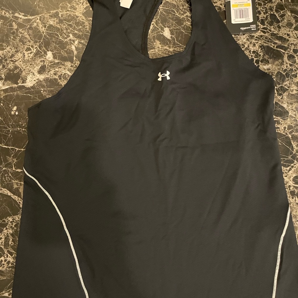 Womens black Under Armour tank top